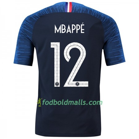 Frankrig VM 2018 Fodboldtrøjer Mbappe 12 Hjemme Kort ærmer